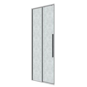 Душевая дверь Grossman Galaxy 100 левая Хром / Шиншила 1/2.K33.01.10L.10.02