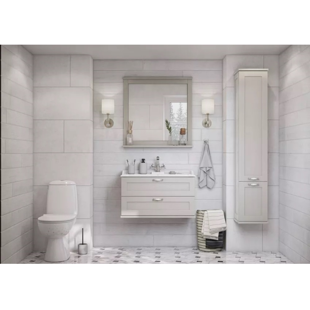 Зеркало Aquaton Леон 80 Дуб белый 1A186402LBPS0 Зеркало Aquaton Леон 80 Дуб белый 1A186402LBPS0 — изображение 2