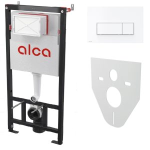 Инсталляция Alcadrain Sadromodul для скрытого монтажа унитаза с клавишей смыва Белый AM101/1120-4:1 RU M570-0001