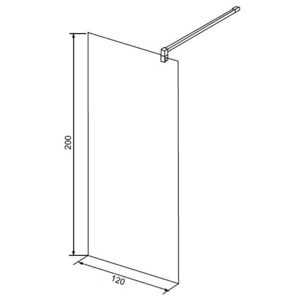 Душевая перегородка Loranto Walk-in 120 Хром / Прозрачное CS-L1020 120 Душевая перегородка Loranto Walk-in 120 Хром / Прозрачное CS-L1020 120 — изображение 3