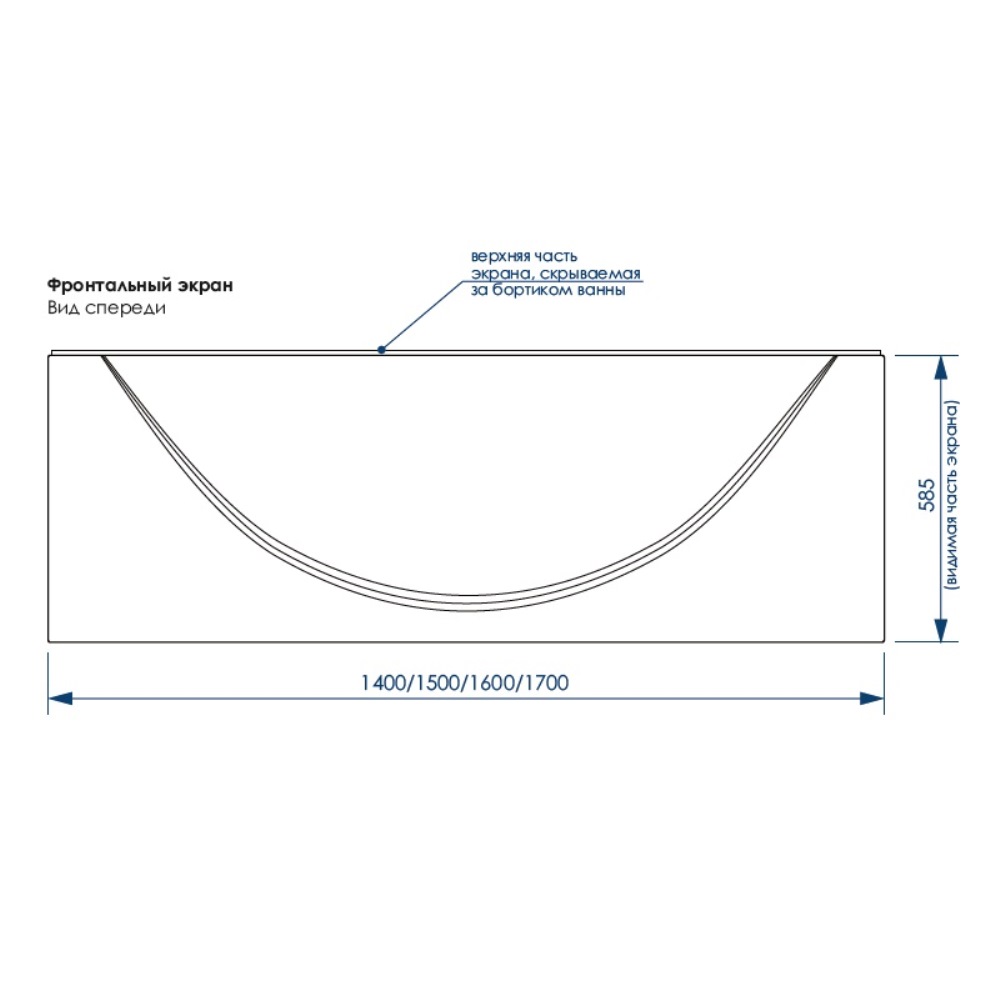 Панель фронтальная Loranto Alberto 170 Белый CS00063087 Панель фронтальная Loranto Alberto 170 Белый CS00063087 — изображение 3