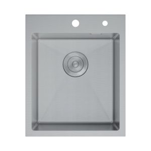 Мойка кухонная D&K 41х50 выпуск с переливом, корзина, дозатор Сатин DKS415004 Мойка кухонная D&K 41х50 выпуск с переливом, корзина, дозатор Сатин DKS415004