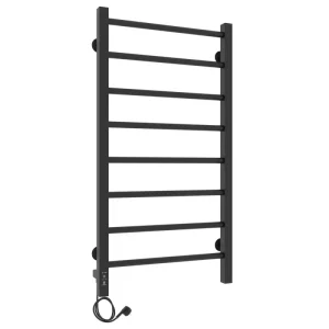 Полотенцесушитель электрический Laris Феличия П8 80х40 левый Черный матовый 73207612