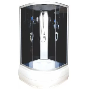 Душевая кабина Водный мир 100х100, Хром / Тонированное, Высокий поддон