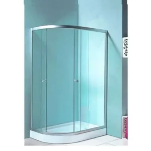 Душевой уголок Водный мир 100х80 с поддоном правый Хром / Прозрачное