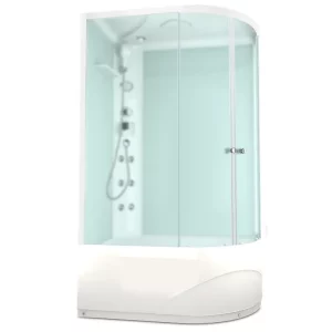 Душевая кабина Domani-Spa Delight Slim high левая 120х80 Белый, Поддон высокий Душевая кабина Domani-Spa Delight Slim high левая 120х80 Белый, Поддон высокий