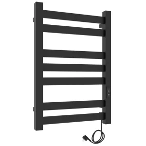 Полотенцесушитель электрический Laris Гефест П7 80х50 правый Черный матовый 73207617