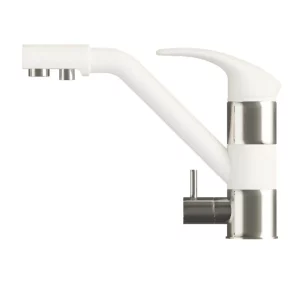 Смеситель для кухни Polygran Дуо с каналом для питьевой воды 660700 Белый хлопок Смеситель для кухни Polygran Дуо с каналом для питьевой воды 660700 Белый хлопок