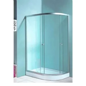 Душевой уголок Водный мир 100х80 с поддоном левый Хром / Прозрачное