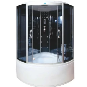 Душевая кабина Водный мир 130х130, Хром / Тонированное, Высокий поддон