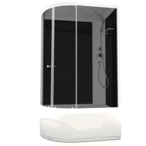 Душевая кабина Domani-Spa Delight Slim high правая без электрики 120х80 Белый, Поддон высокий Душевая кабина Domani-Spa Delight Slim high правая без электрики 120х80 Белый, Поддон высокий