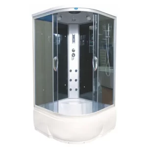 Душевая кабина Водный мир 120х120, Хром / Тонированное, Высокий поддон