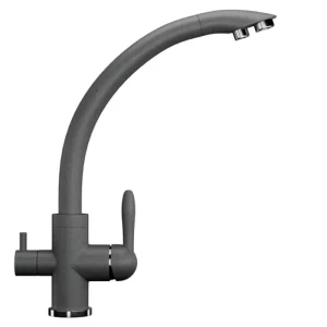 Смеситель для кухни Ulgran Classic U-017 с подключением к фильтру U-017-309 Тёмно-серый