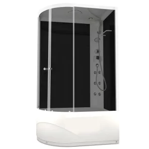 Душевая кабина Domani-Spa Delight Slim high правая 120х80 Белый, Поддон высокий Душевая кабина Domani-Spa Delight Slim high правая 120х80 Белый, Поддон высокий