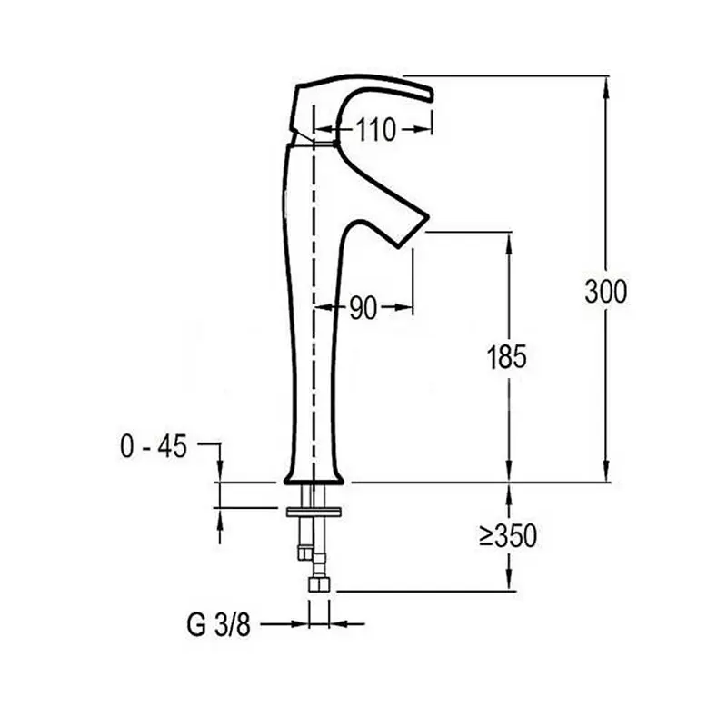 Смеситель для раковины Jacob Delafon Symbol E19774-CP Смеситель для раковины Jacob Delafon Symbol E19774-CP — изображение 2