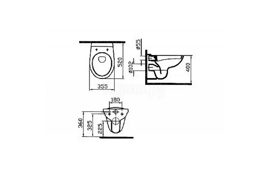 Унитаз подвесной Vitra Normus с сиденьем Унитаз подвесной Vitra Normus с сиденьем — изображение 2