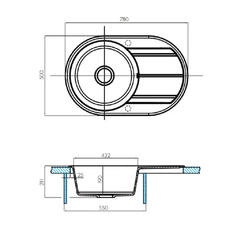 Мойка кухонная Aquaton Амира Шампань 1A712932AI290 Мойка кухонная Aquaton Амира Шампань 1A712932AI290 — изображение 3