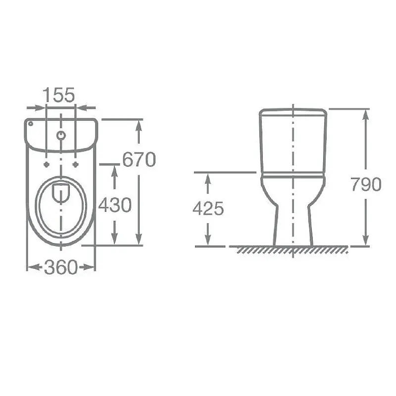 Унитаз-компакт Roca Access Белый 34P23800Y Унитаз-компакт Roca Access Белый 34P23800Y — изображение 3
