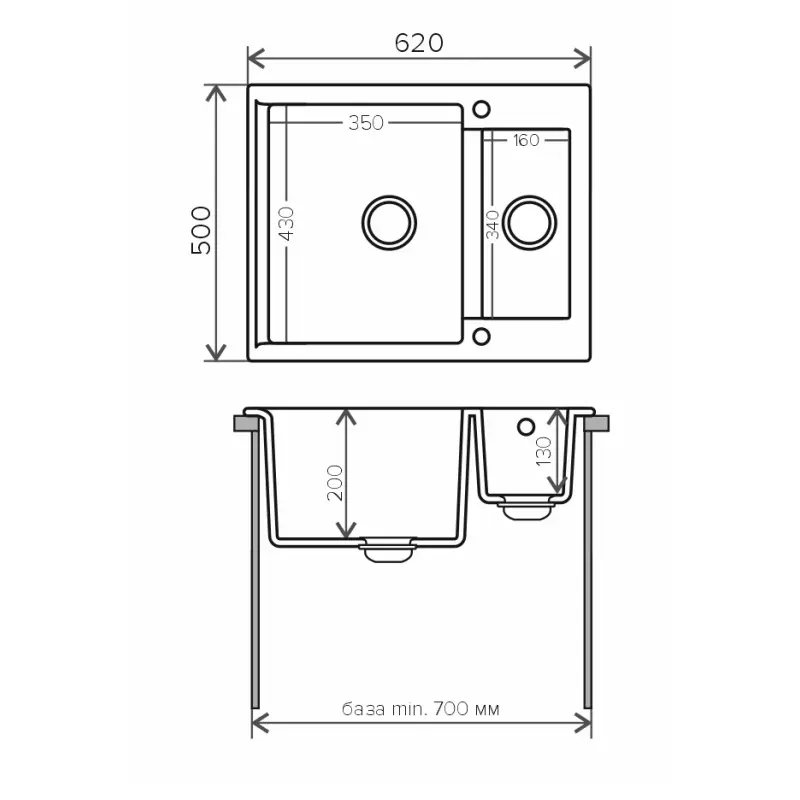 Мойка кухонная Polygran Brig 62 407961 Терракот Мойка кухонная Polygran Brig 62 407961 Терракот — изображение 3