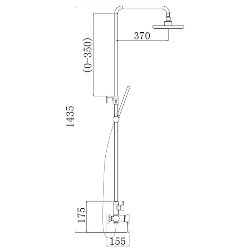 Душевая система Comforty FF018W-CMT Черный матовый Душевая система Comforty FF018W-CMT Черный матовый — изображение 3