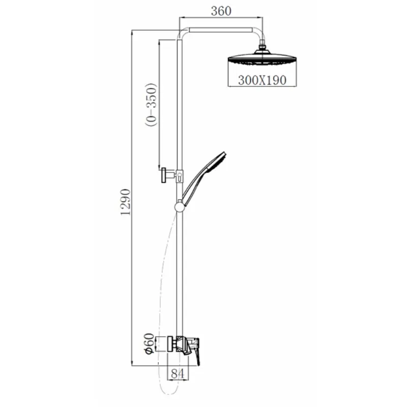 Душевая система Comforty FF074R-CCT Хром глянцевый Душевая система Comforty FF074R-CCT Хром глянцевый — изображение 4