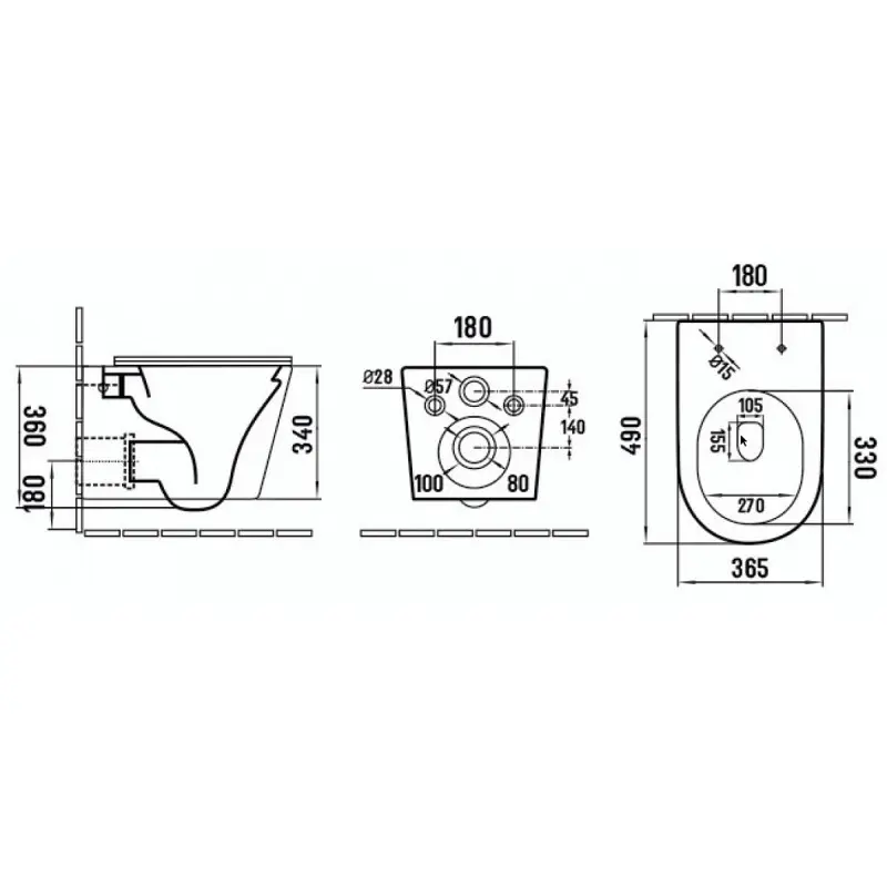 Унитаз подвесной Azario Atrio + с сиденьем Белый AZ-2330 Унитаз подвесной Azario Atrio + с сиденьем Белый AZ-2330 — изображение 4