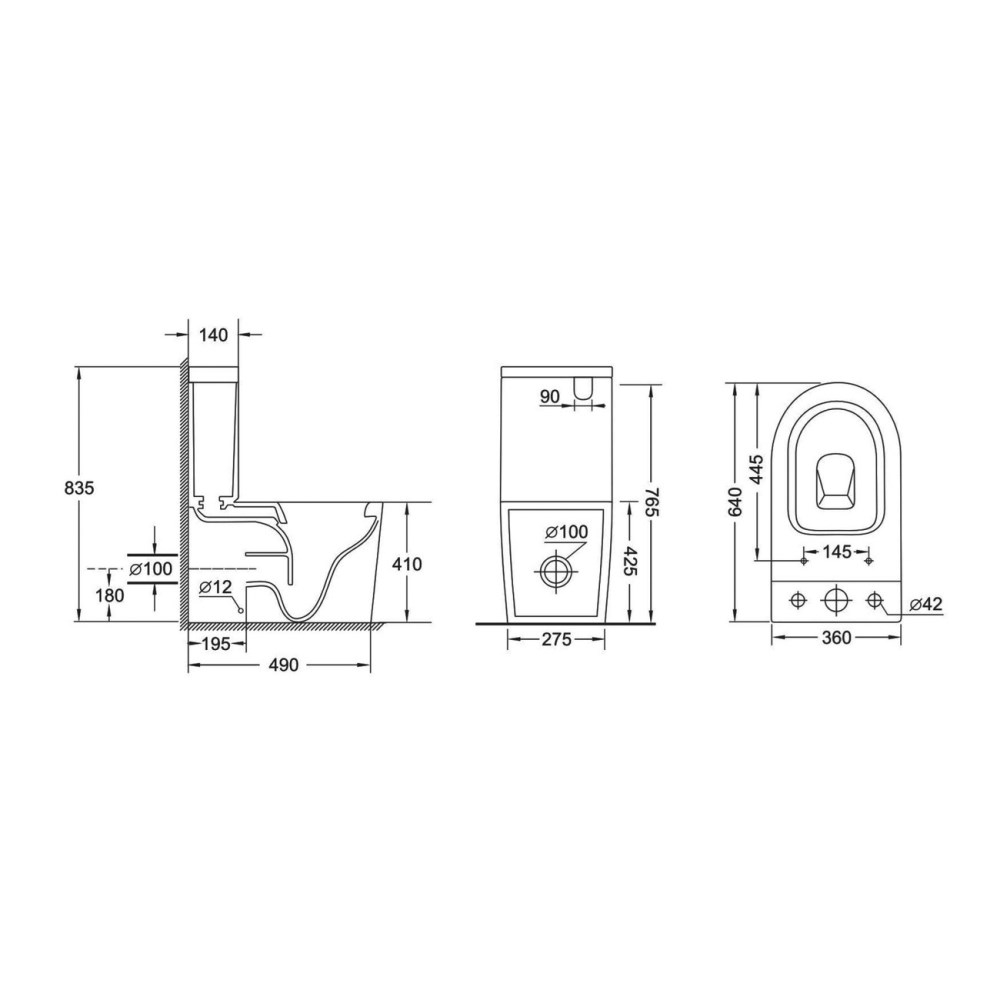 Унитаз-компакт Grossman Tornado Белый матовый GR-4458MSQ Унитаз-компакт Grossman Tornado Белый матовый GR-4458MSQ — изображение 5
