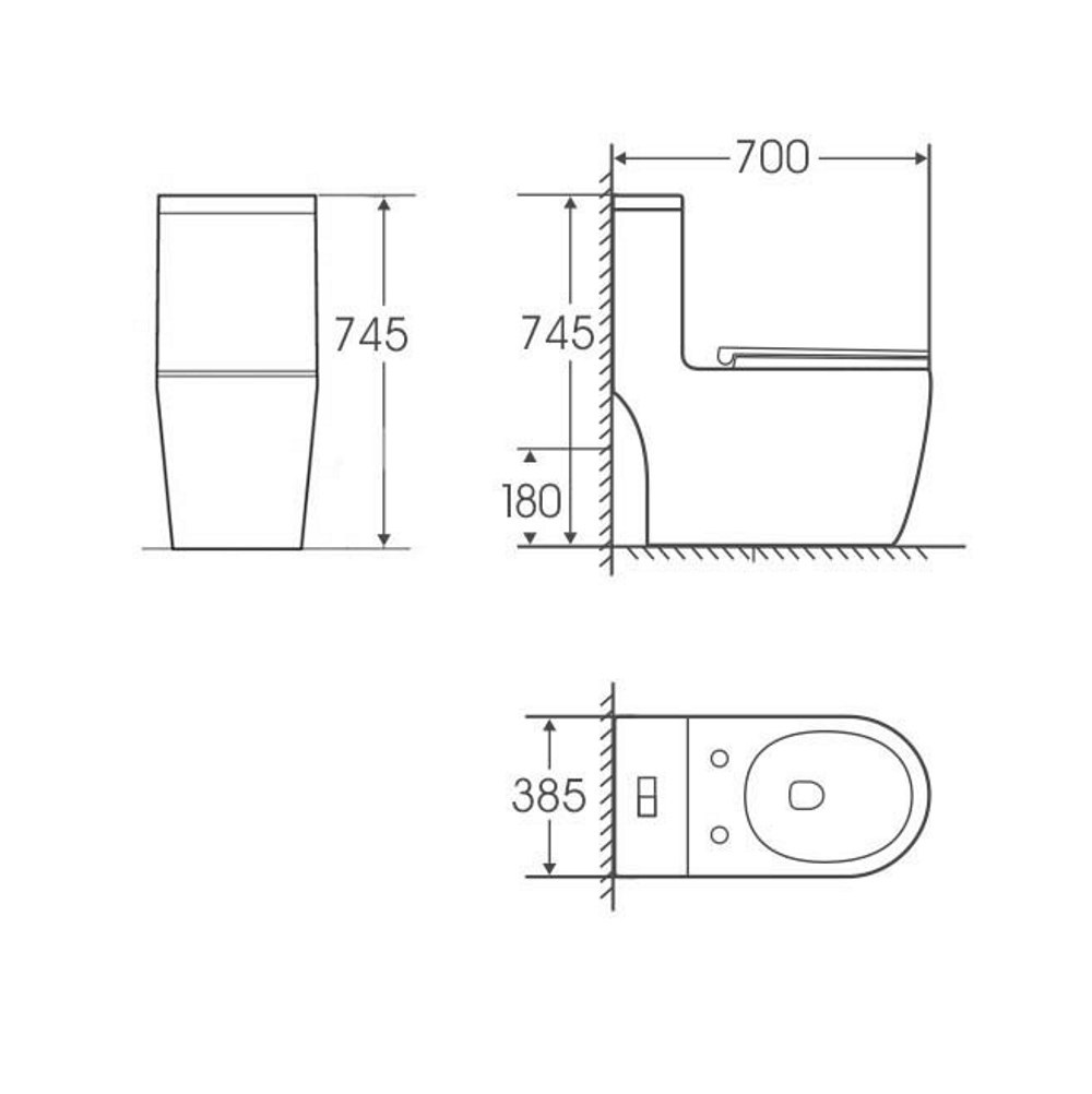 Унитаз-моноблок Grossman Tornado Белый глянцевый GR-4484SQ Унитаз-моноблок Grossman Tornado Белый глянцевый GR-4484SQ — изображение 5