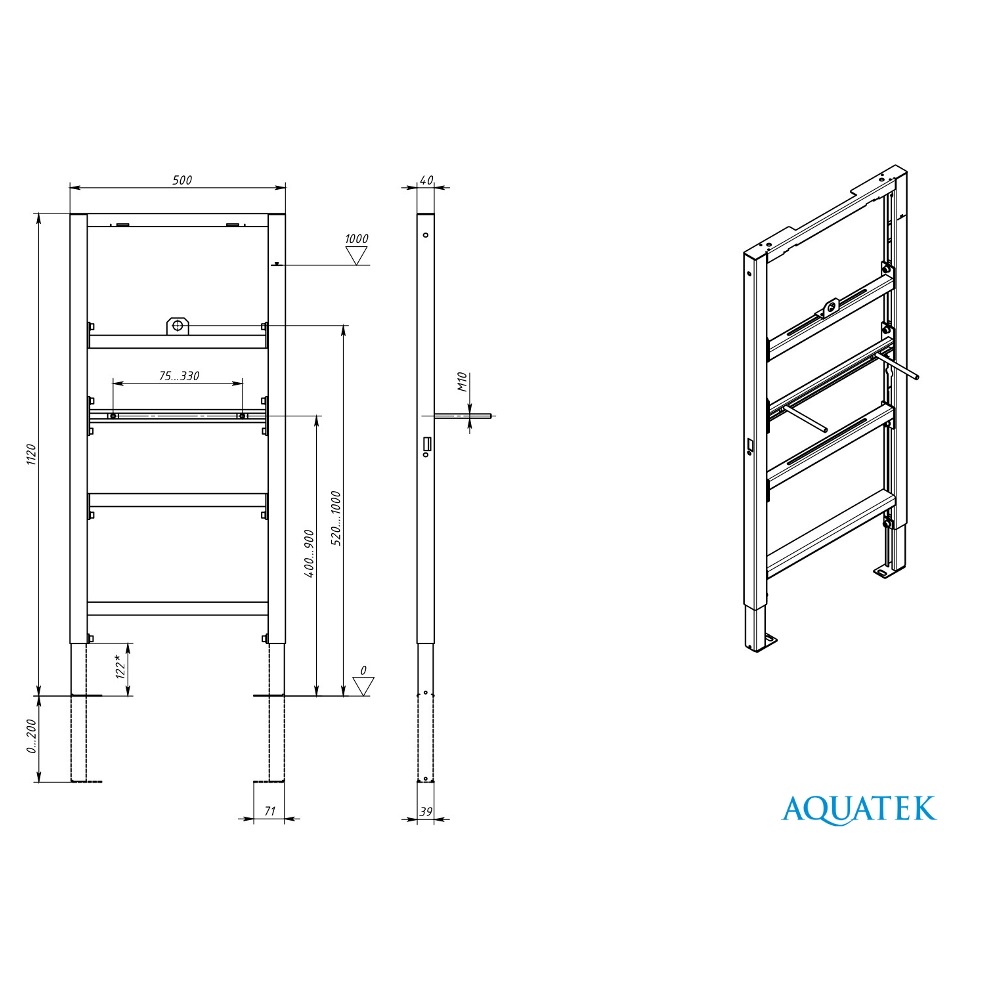 Инсталляция Aquatek INSU для писсуара INSU-0000001 Инсталляция Aquatek INSU для писсуара INSU-0000001 — изображение 3
