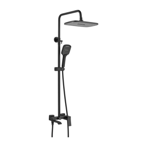 Душевая система Shevanik S40 с изливом Черный матовый S4036H