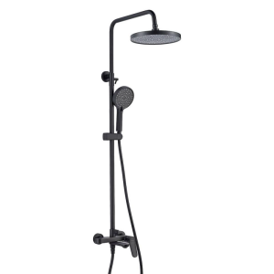 Душевая система Shevanik S43 с изливом Черный матовый S4336H