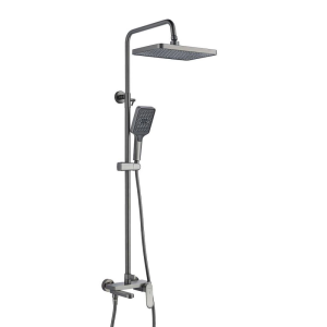 Душевая система Shevanik S45 с изливом Оружейная сталь S4536T