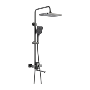 Душевая система Shevanik S61 с изливом Оружейная сталь S6136T