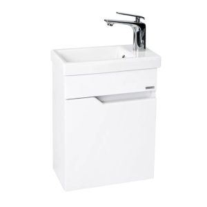 Тумба подвесная Viant Куба 40 с раковиной Como Белый VKUB40CO-T1STP Тумба подвесная Viant Куба 40 с раковиной Como Белый VKUB40CO-T1STP