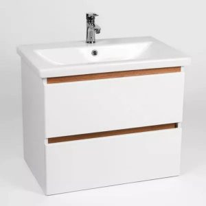 Тумба подвесная Viant Мальта 70 с раковиной Como Белый / Дуб Вотан VMAL70CO-T2YP Тумба подвесная Viant Мальта 70 с раковиной Como Белый / Дуб Вотан VMAL70CO-T2YP