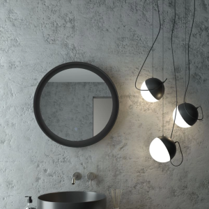 Зеркало Агата Planet Black 70 с бесконтактным сенсором Черный ЗЛП1188