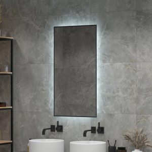 Зеркало Агата Amer 60 с бесконтактным сенсором с фоновой подсветкой Черный ЗЛП1527