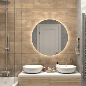 Зеркало Агата Ajour 90 c бесконтактным сенсором, c фоновой подсветкой Белый ЗЛП707