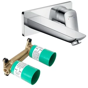 71220000S Set HG Logis смеситель для раковины из стены (71220000+13622180)