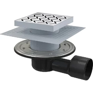 Сливной трап SN501 105х105/50 - stainless