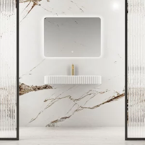 Раковина подвесная Vincea VWB 75х46 Solid Surface Белый матовый VWB-6SG75MW