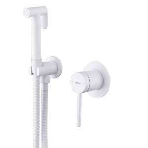 Смеситель для биде ABBER Emotion белый матовый AF8825W