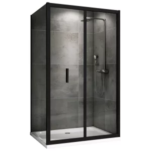 Душевой уголок ABBER Sonnenstrand 100x120x195 профиль черный стекло прозрачное AG07120B-S100B
